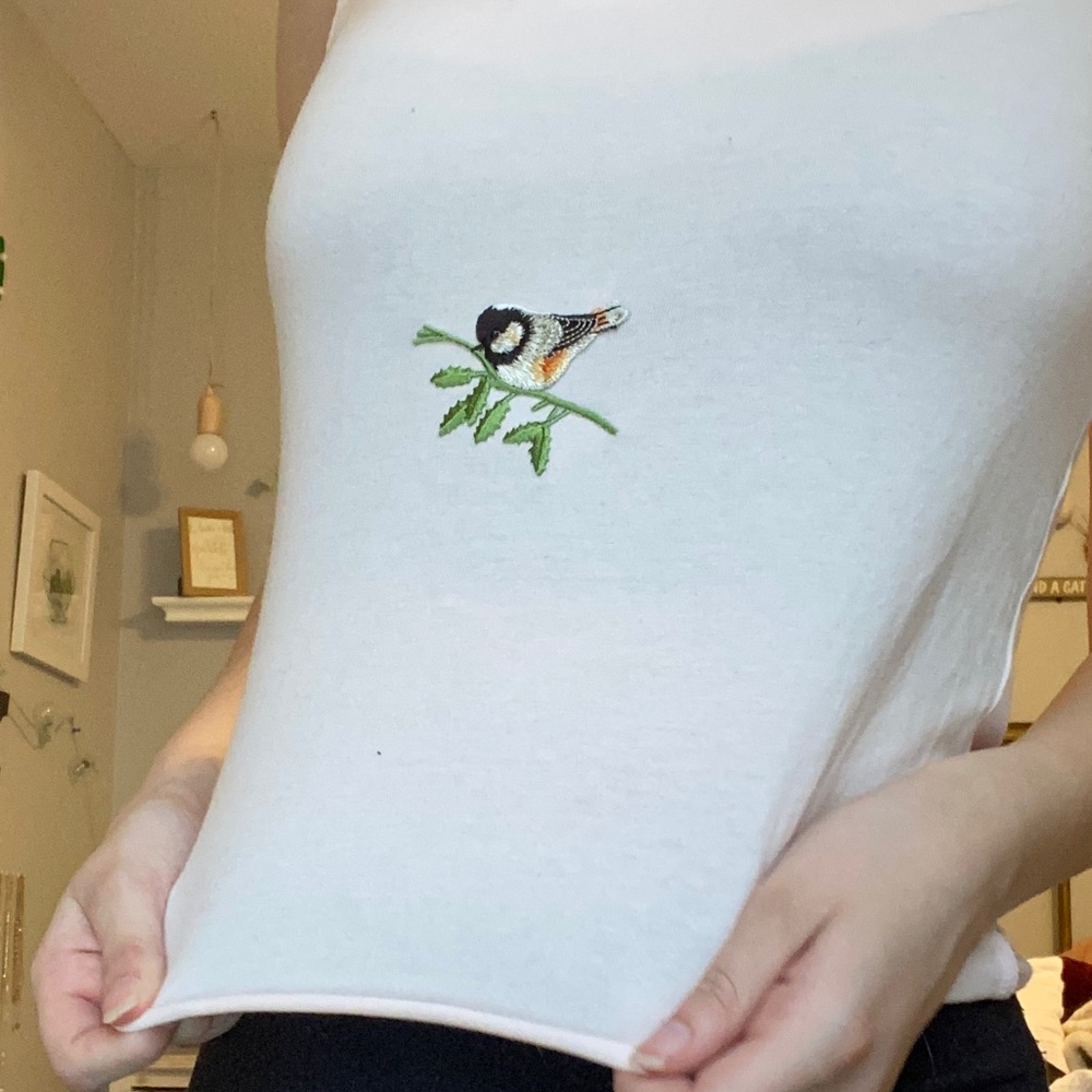 Light pink bird patch tank!